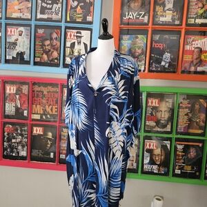KS Island 6xl blue Hawaiian button down